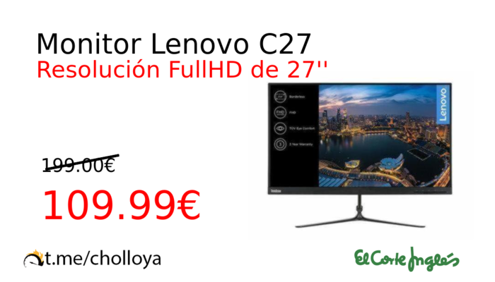 Monitor Lenovo C27