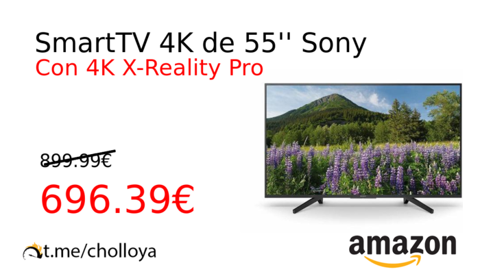 SmartTV 4K de 55'' Sony