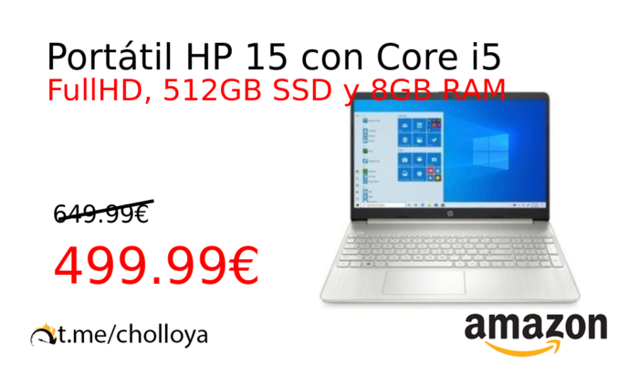 Portátil HP 15 con Core i5