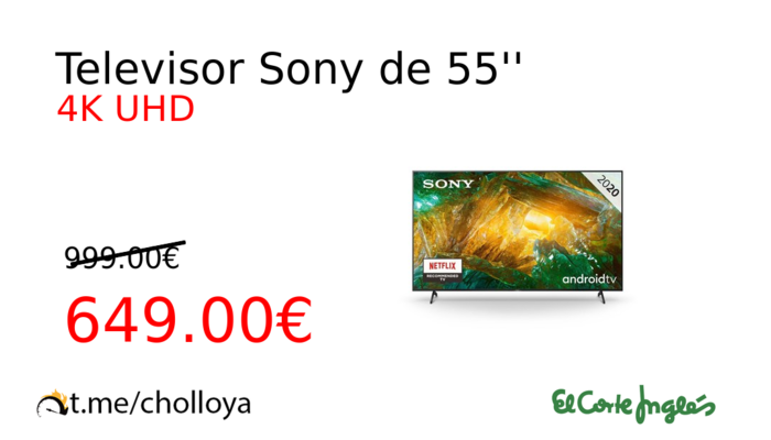 Televisor Sony de 55''