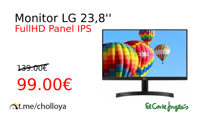 Monitor LG 23,8''