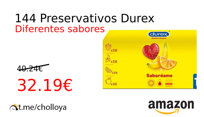 144 Preservativos Durex