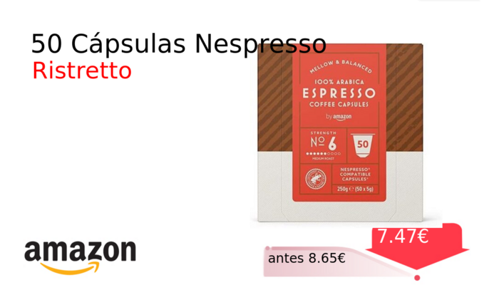 50 Cápsulas Nespresso