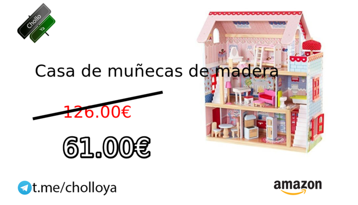 Casa de muñecas de madera 