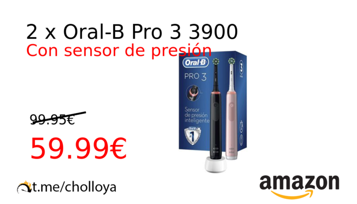 2 x Oral-B Pro 3 3900