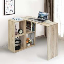 Escritorio de madera en L