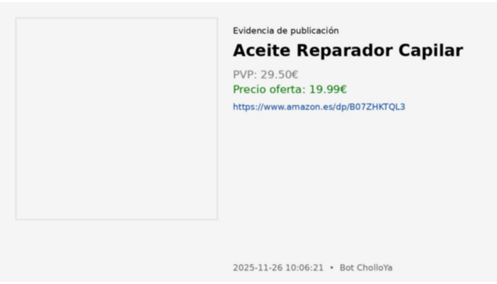 Aceite Reparador Capilar