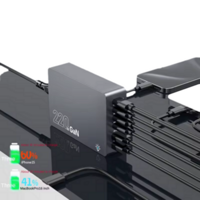 Cargador GaN 220W 6 Puertos