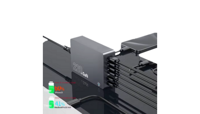 Cargador GaN 220W 6 Puertos