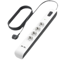 Regleta 4 Tomas + 2 USB