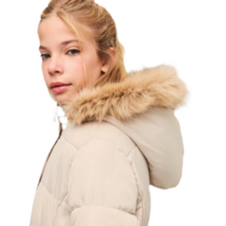 Parka Larga Ajustada Niña