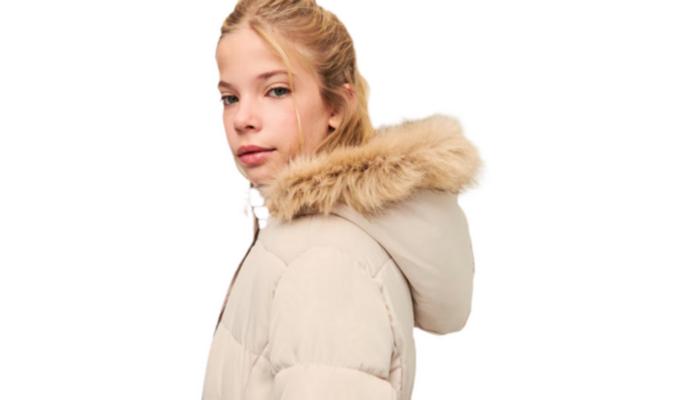 Parka Larga Ajustada Niña