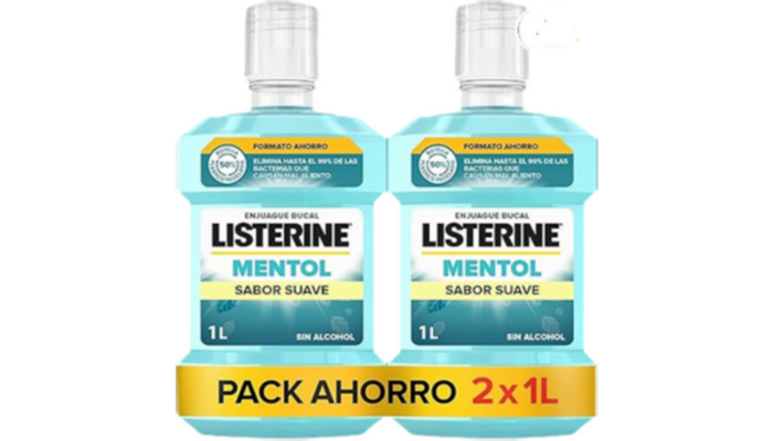 Listerine Mentol Suave 2x1L