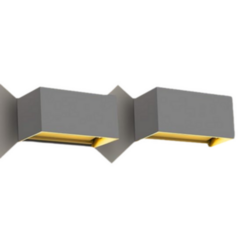 Aplique LED Rectangular Gris