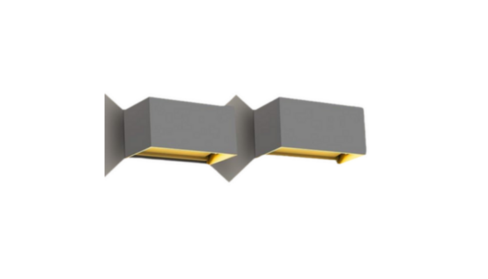 Aplique LED Rectangular Gris