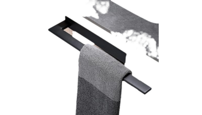 Toallero Negro Sin Taladros