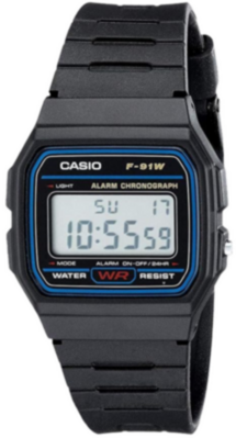 Casio F91W Negro Clásico
