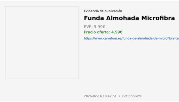 Funda Almohada Microfibra