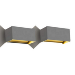 Aplique LED Rectangular Gris