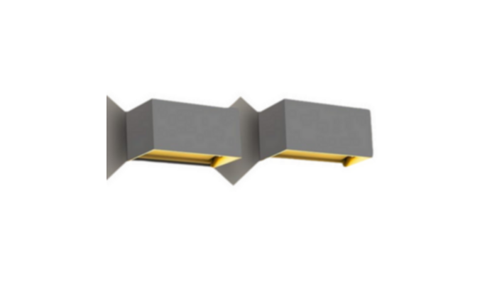 Aplique LED Rectangular Gris