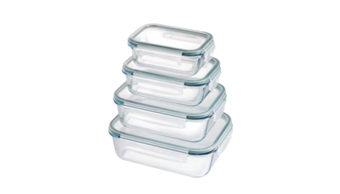 Set 4 Fiambreras Vidrio