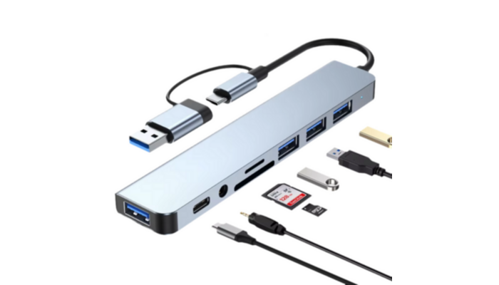 Hub USB-C 8 en 2 Multifunció