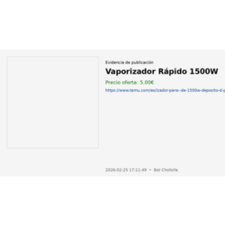 Vaporizador Rápido 1500W