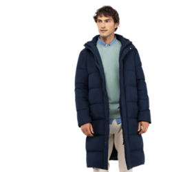 Abrigo Largo Hombre Negro