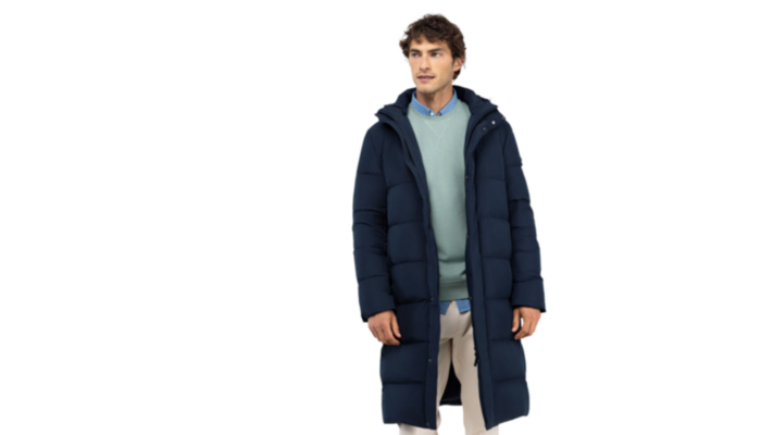 Abrigo Largo Hombre Negro