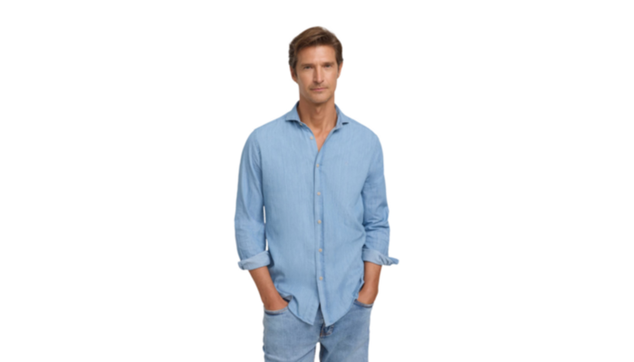 Camisa Denim Sport Cutaway