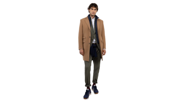 Abrigo de paño liso