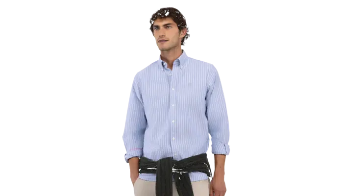 Camisa Oxford rayas butcher