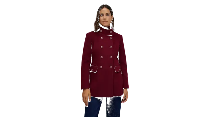 Abrigo De paño corto mujer