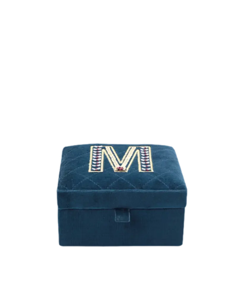 Joyero bordado M de tintoretto