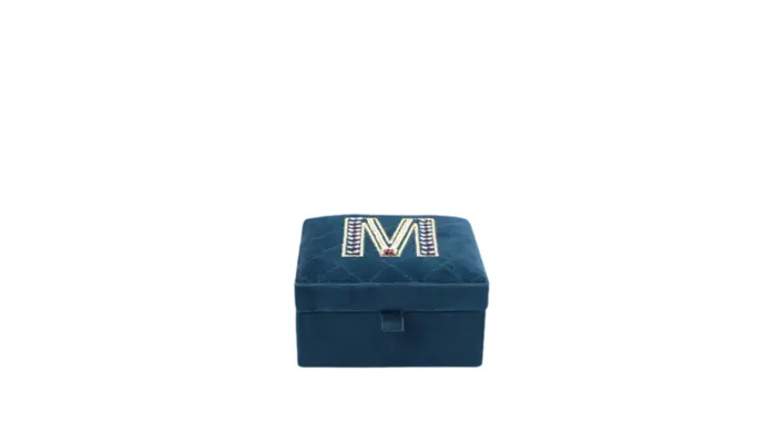 Joyero bordado M de tintoretto