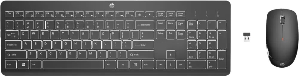 Teclado y ratón hp 230 negro