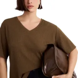 Camiseta Mujer cuello pico