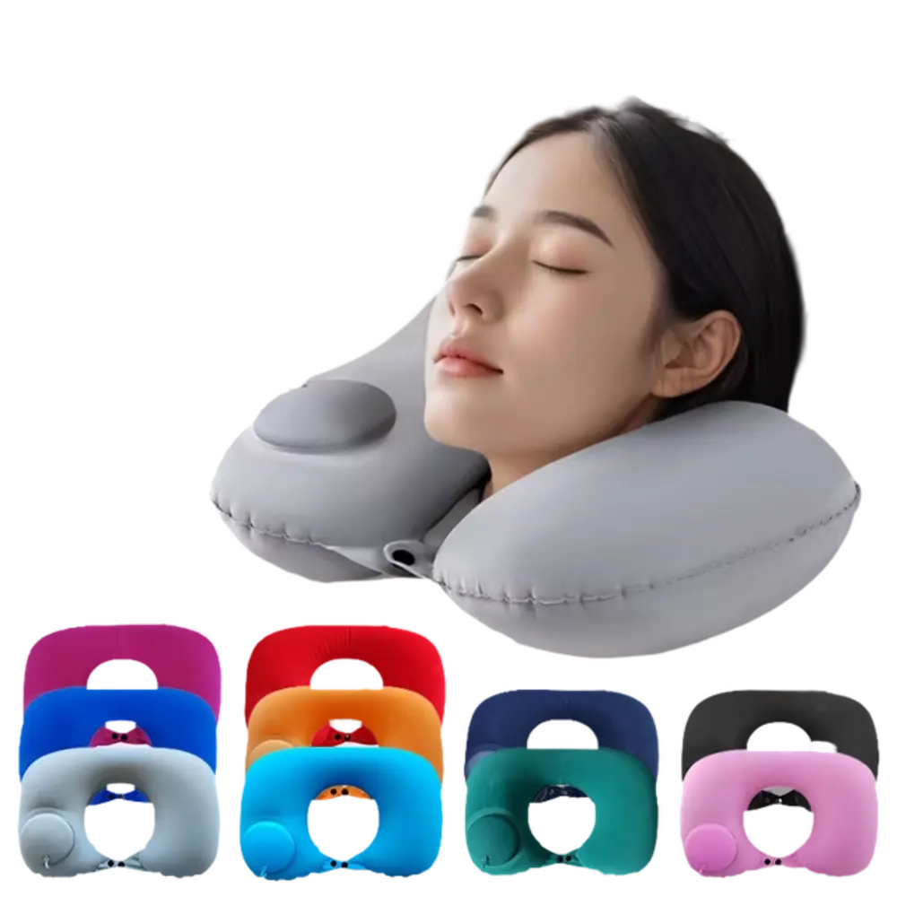 Almohada de viaje inflable