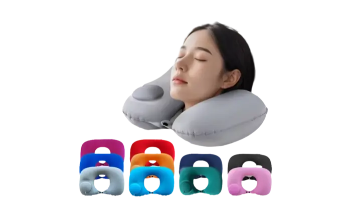 Almohada de viaje inflable