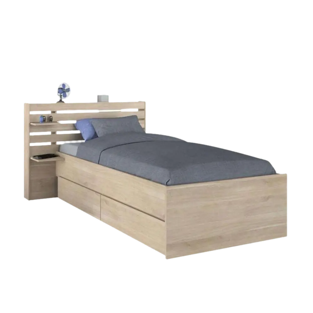 Cama juvenil shein con cajones