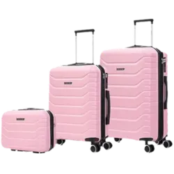 Set de 3 Maletas Rosa Claro