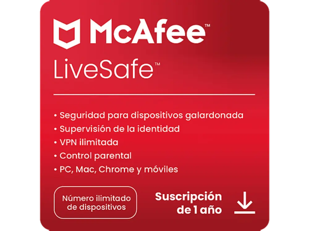 McAfee LiveSafe 1 Año