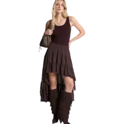 Falda Georgette Asimétrica
