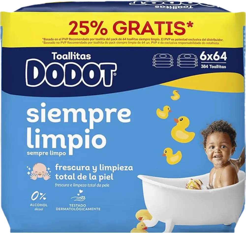 Dodot Toallitas Bebé Seco