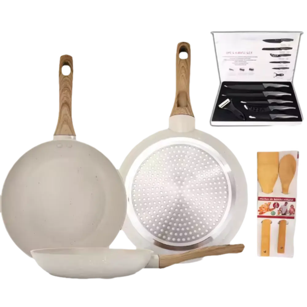 MANGO Set 3 Sartenes Aluminio