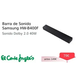 Barra de Sonido Samsung HW-B400F