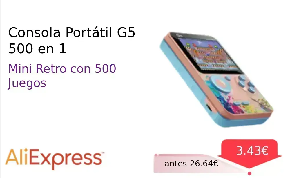Consola Portátil G5 500 en 1