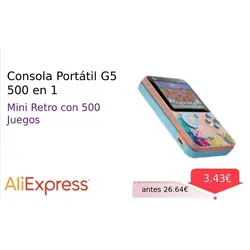 Consola Portátil G5 500 en 1