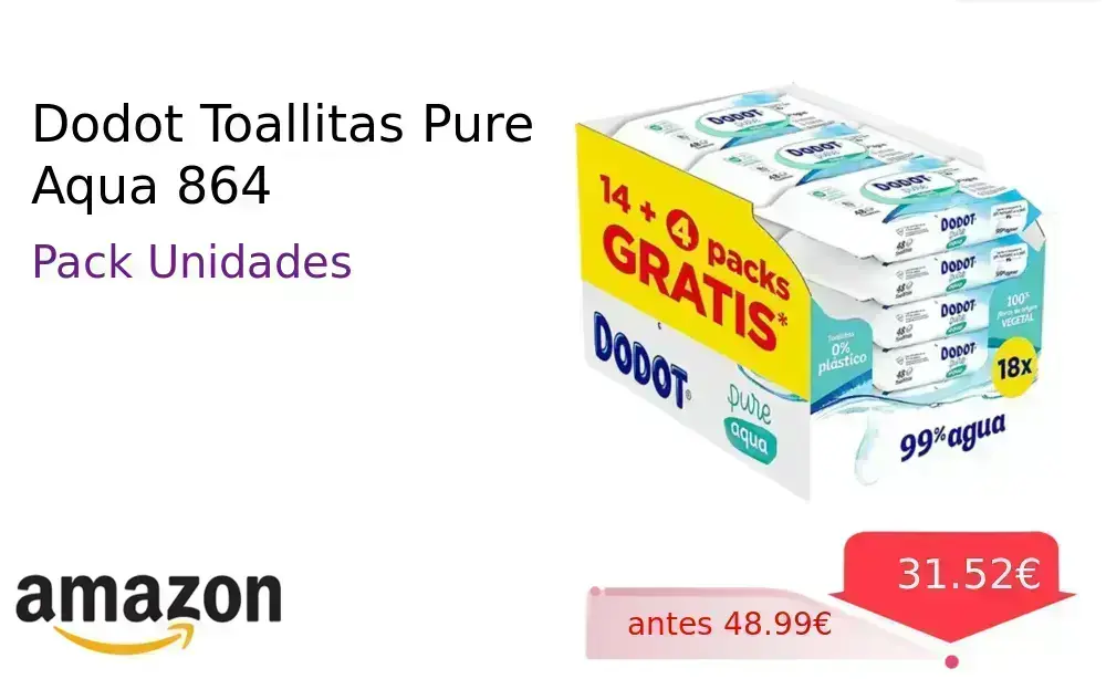 Dodot Toallitas Pure Aqua 864