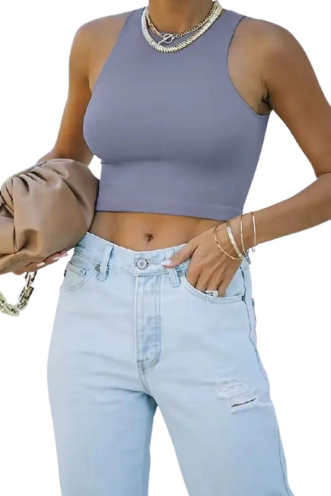 Camiseta sin Mangas cuello redondo